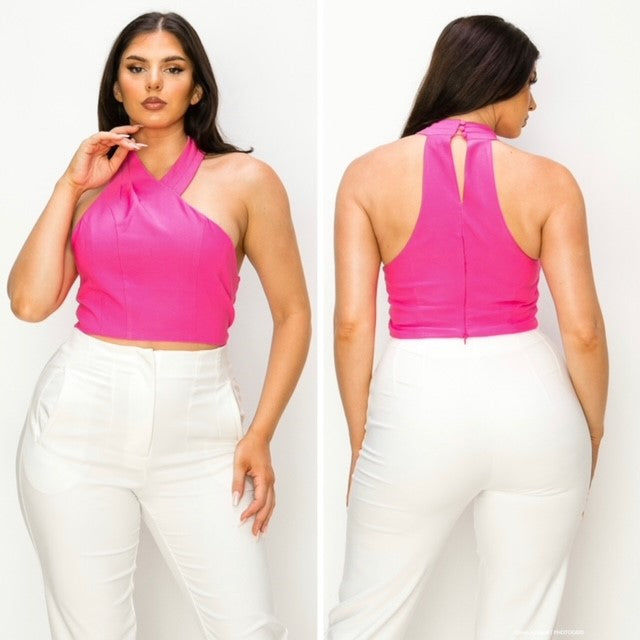 TOP CROP OPEN SHOULDER