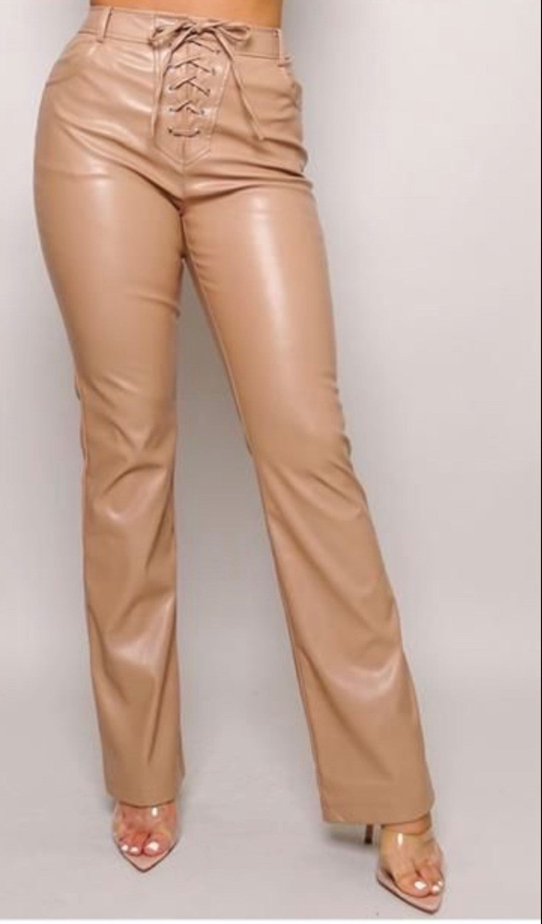 SEXY FRONT LATTICECOWBOY LEATHER PANTS