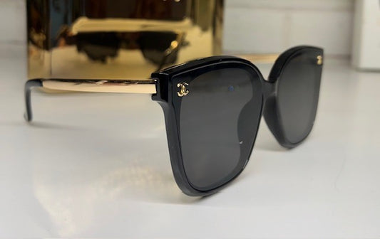 black sunglasses inspired by channel