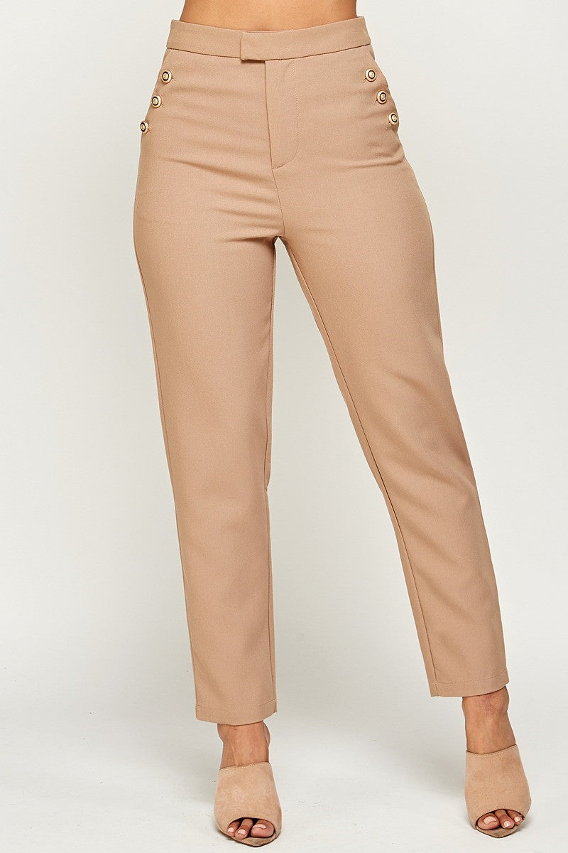 GOLD BUTTON PANTS