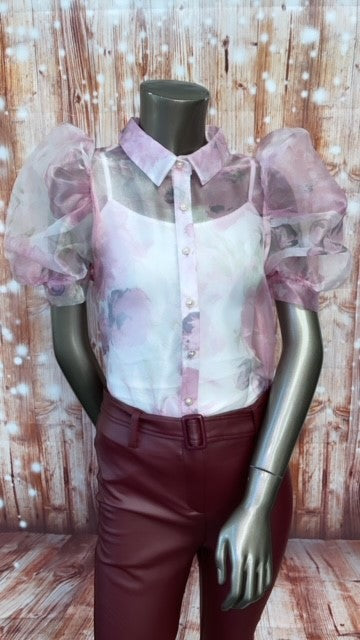 LILAC FLORAL BLOUSE